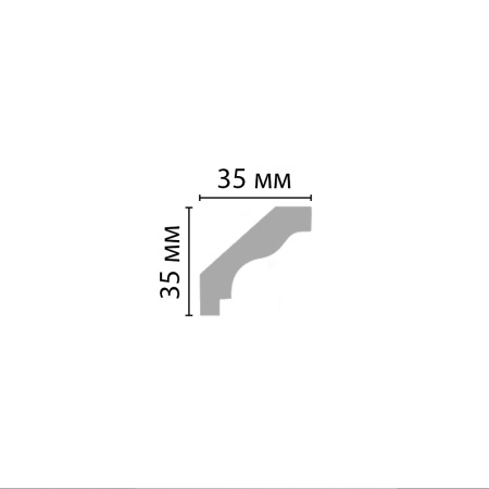 Плинтус потолочный гладкий DECOMASTER 96230 (35*35*2400мм)