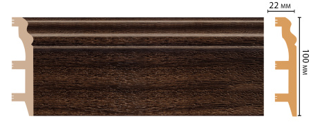 D232-438/14 Плинтус ДМ(100*22*2400 мм)
