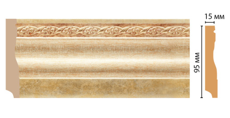 Плинтус напольный DECOMASTER 153-933 ДМ (95*12*2400 мм)