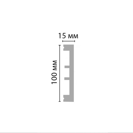 Молдинг гладкий DECOMASTER D163 ДМ (100*15*2000мм)