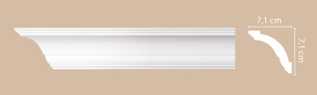 Плинтус потолочный гладкий DECOMASTER A100 (71*71*2000мм)