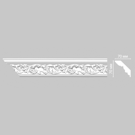 Плинтус потолочный с рисунком DECOMASTER 95775F гибкий (70*70*2400мм)